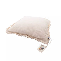 Coussin décoratif en 100% coton recyclé blanc