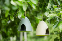 Mangeoire à oiseaux en fibre de bambou beige