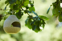 Mangeoire à oiseaux en fibre de bambou naturel