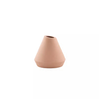 Vase en fibre de bambou rose poudré ø 11cm H 10.5cm