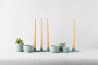 Ceramic candlestick holder sage green
