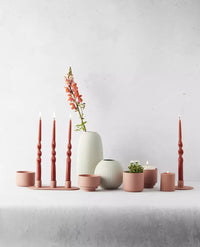 Lage vaas lichtgrijs