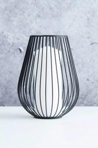 Wire kaarshouder zwart ø 17cm