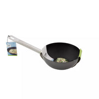 Carbon steel wok with excalibur non-stick coating ø 20cm