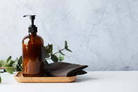 Bouteille en verre avec pompe ambré 500ml