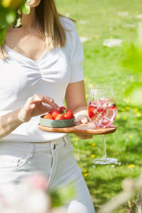 Sharing acacia appetiser serving tray 22x11x2cm FSC®