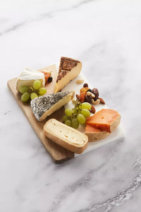 Marble & acacia wood serving board 30x20cm