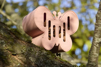Maison pour papillons en fibre de bambou rose 19x16x12cm