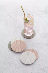 Set of 6 silicone coasters 3 colours ø 10cm