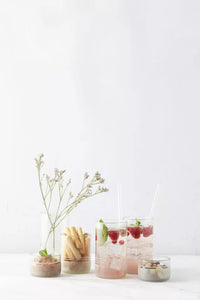 Set de 4 bols en verre upcyclé transparent 100ml