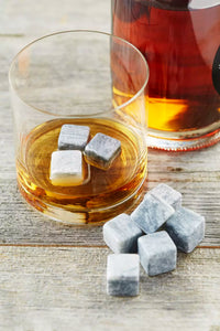 Set de 9 glaçons en pierre avec pochette