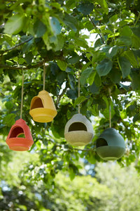 Mangeoire à oiseaux en fibre de bambou naturel