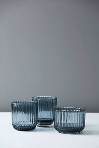 Theelichthouder blauw ø 8.8cm H 10cm
