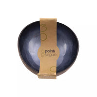 Bol en noix de coco bleu foncé métallique