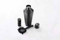Set cocktail de démarrage 3 pièces en acier inoxydable noir