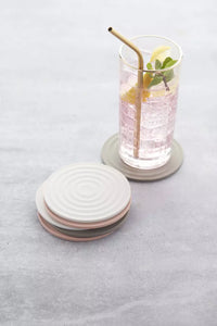 Set of 6 silicone coasters 3 colours ø 10cm