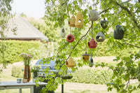 Vogelhuisje uit bamboevezel okergeel