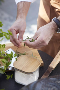 Storage jar with bamboo lid 600ml
