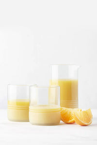 Set de carafe et 2 verres en verre upcyclé transparent