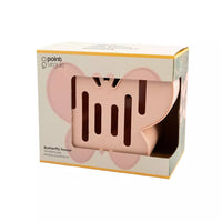 Maison pour papillons en fibre de bambou rose 19x16x12cm