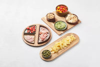 Sharing square acacia serving tray w/ magnets 33x33x2cm FSC®