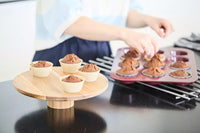 Set van 6 mini cupcakevormen Vintage Maroon