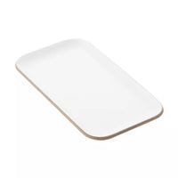 Plateau à servir rectangulaire blanc 22x12cm