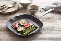 Pan-à-moi cast iron grill pan with excalibur non-stick coating 28x28cm