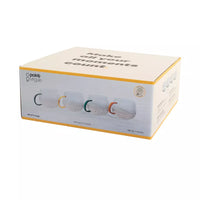 Set van 4 tassen met gekleurd handvat 400ml