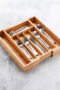 Bamboo cutlery tray expandable FSC®
